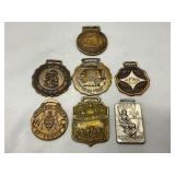 Seven Vintage Medallions with Military and Fratern