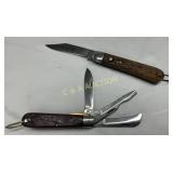 Two Folding Knives, Schrade Cut Co. and 18535 Prot