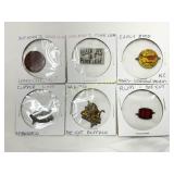 Six Tobacco Tags, Various Brands and Styles