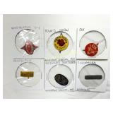 Six Vintage Tobacco Tags in Presentation Sleeves