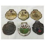 6 Commemorative Metal Watch Fobs