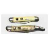 Two Vintage Hammer Brand USA Folding Pocket Knives