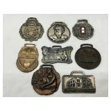 8 Commemorative Metal Medallions/Badges with Varie