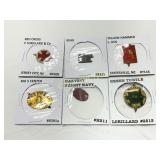 Six Tobacco Tags in Protective Holders