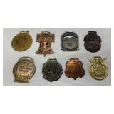 Eight Commemorative Metal Medals and Badges
