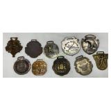 Ten Mixed Metal Medals with Various Designs