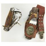 Vintage Multitool Utensil Set with Folding Knife,