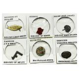 Six Vintage Tobacco Advertising Labels and Tokens