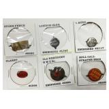 Six Embossed Liquor Tax Stamps in Flip Holders