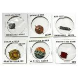 Six Vintage Chewing Tobacco Tags in Protective Mou