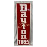 Embossed Metal Dayton Tires'  Sign, 18 x 54