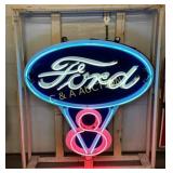 Ford NeonV8' Design, 48in x 48in, Contemporary