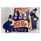Pepsi-Cola Double-Dot Cardboard Advertising Displa
