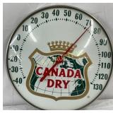 12in Canada Dry Glass-Faced Thermometer