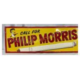 Embossed Metal Advertising Sign: Call for Philip