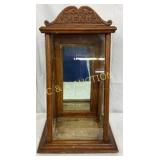 Early Zeno Oak Store Display Case with Glass Panel