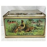 Jno. J. Bagley & Co. Metal Tin with Game Fine Cut