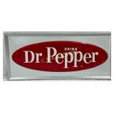 Emb. Dr Pepper Self-Framed Metal Sign, 27in x 12in