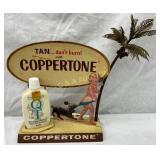 Coppertone Advertising Display with Bottle, 9 x 10