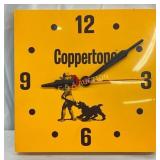 Coppertone-Themed Plastic Clock, 15in