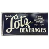 Emb. Lotz Beverages Metal Sign, 24in x 12in