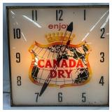 Canada Dry Advertising Clock, 15 inches