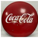 36in. Porc. Coca-Cola Button Sign
