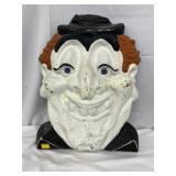 Cast Aluminum Humorous Face Wall Plaque, 17 1/2 x