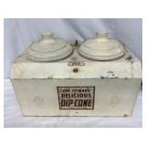 Dipped Cone Chocolate Warmer with Dual Lids, 10 1/