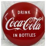 24in. Coca-Cola Porcelain Button Sign