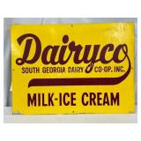 Single-Sided Metal Sign for Dairyco South Georgia