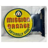 Mission Orange DS Metal Flange Sign, 18×14 Inches