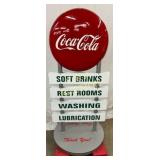 Coca-Cola Sidewalk Sign with Button Logo Top, Cont