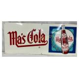 Emb. Mas Cola Advertising Sign, 28×12 Inches