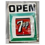 7UP Metal DS Open Sign, 20in x 27in