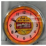 Dr Pepper Pinwheel Neon Clock, 20 inches