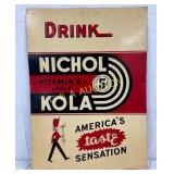 Emb. Nichol Kola Sign by Parker Metal Dec Co, 20in