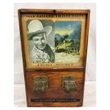 Novelty Card Vendor 1-Cent Coin Operated Machine,