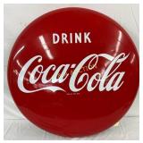 36in. Coca-Cola Porc. Button Sign