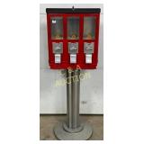 3-Dispenser Gum Ball Vending Machine on Pedestal S