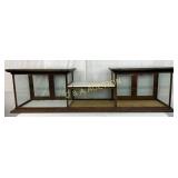 Early Countertop Glass and Wood Showcase, 84in x 2