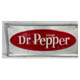 Emb. Dr Pepper Metal Sign, 27in x 12in