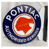 Pontiac Authorized Service DSP Flange Sign, 19 1/2