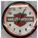 Harley-Davidson Neon Clock, 20 inches