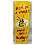 Bunny Enriched Bread Tin Sign, Measures 4 x 12 Inc