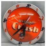 Orange Crush Double Bubble Clock, 15in Contempora