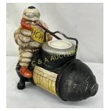 Cast Iron Michelin Man Figurine  8×8 Inches, Repl