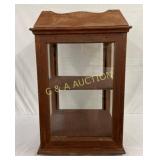 Robeson Shur Edge Oak Turn Top Display Case, 20in