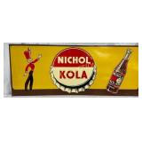 Nichol Kola Sign with Bottle and Mascot Graphics,