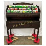 Alfred J. Brown Seed Co. Wooden Display Stand, Gra